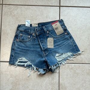 Levi's Women's Distressed Blue Jean Shorts